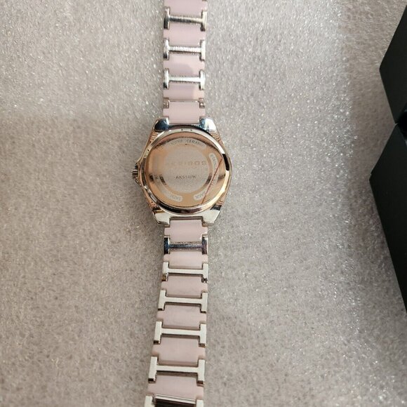 Akribos XXIV Womens Pink Genuine Ceramic Quartz Movement Watch AK514PK - Picture 7 of 8